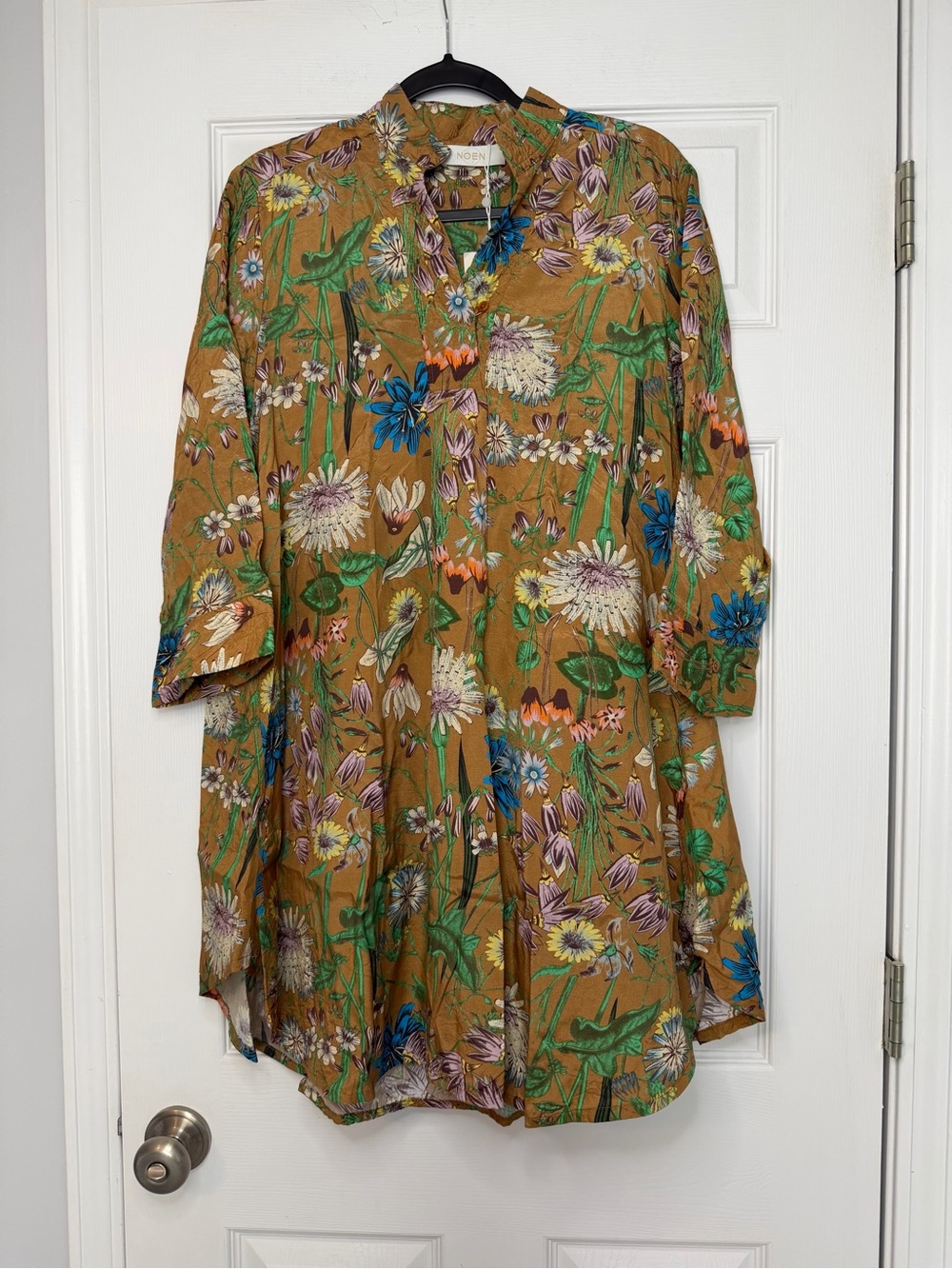 NWT! Noen Size 38 (US 8) • Floral Longline Shirt Tunic Dress.